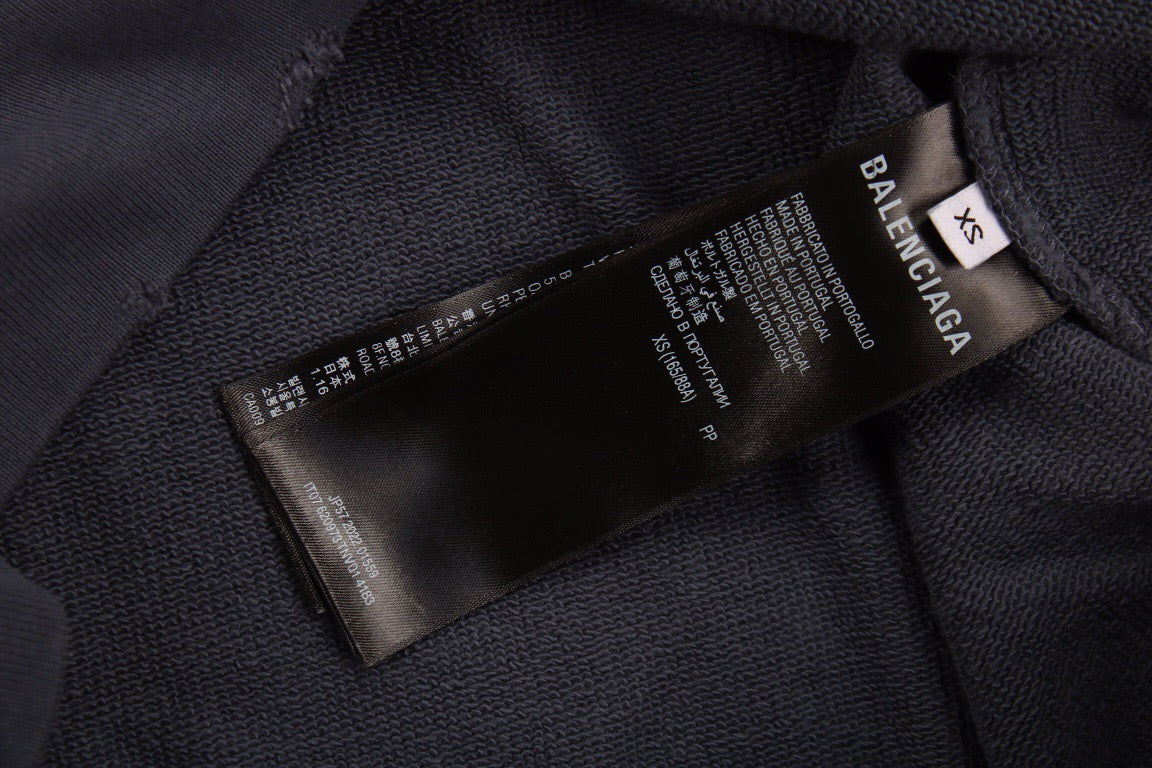 Sweat à capuche Balenciaga Paris Graffiti - Bleu