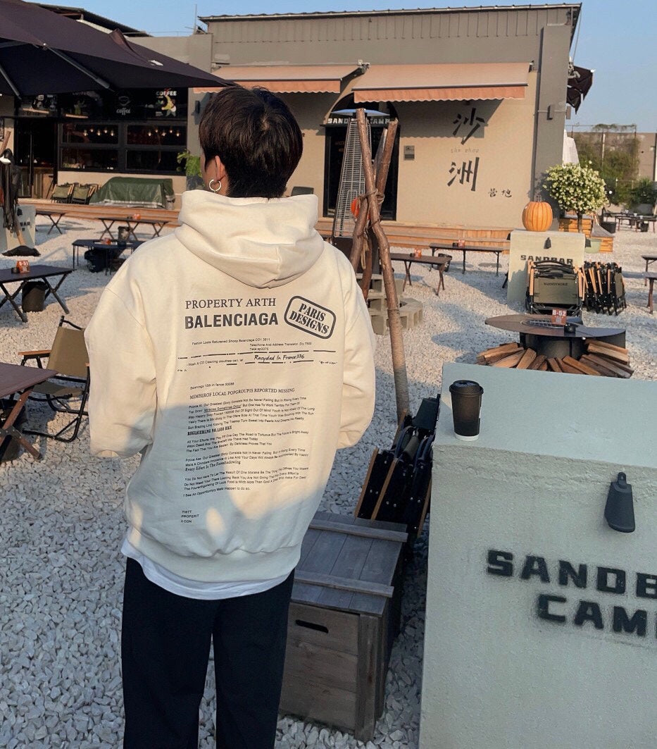 Sweat à capuche Balenciaga Paris Team