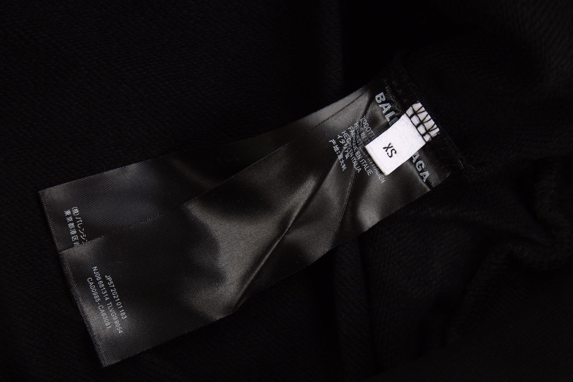 Sweat à capuche Balenciaga Paris Team noir