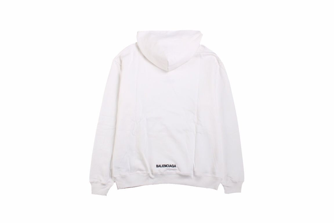 Sweat à capuche Balenciaga blanc Be Yourself