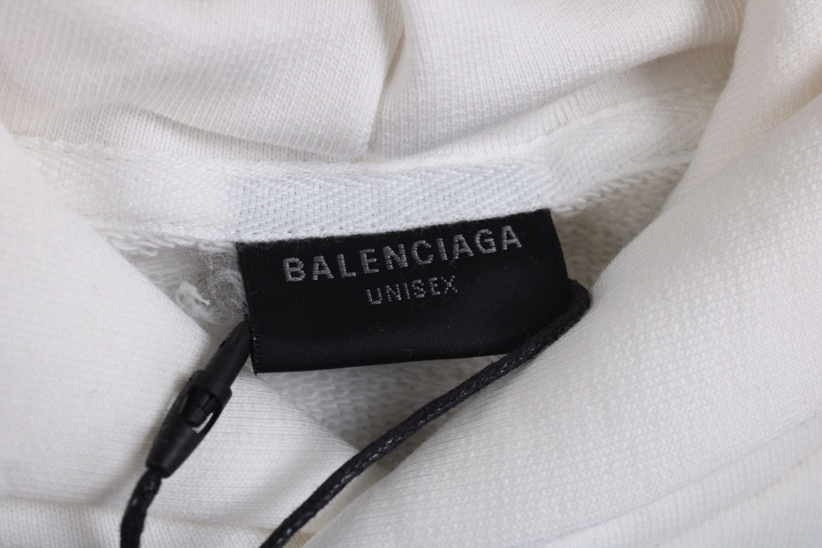 Sweat à capuche Balenciaga blanc Be Yourself