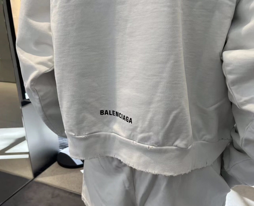 Sweat à capuche Balenciaga blanc Be Yourself