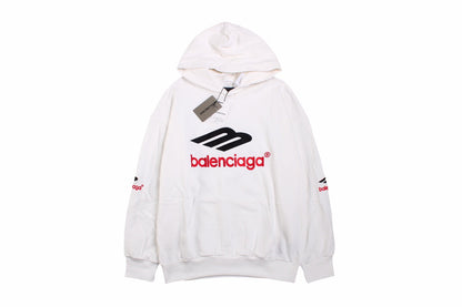 Sweat à capuche blanc Balenciaga