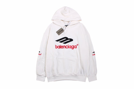 Sweat à capuche blanc Balenciaga