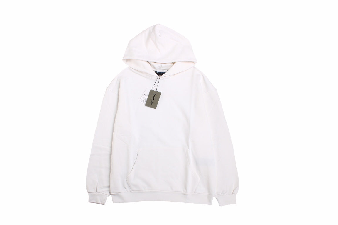 Sweat à capuche blanc Balenciaga