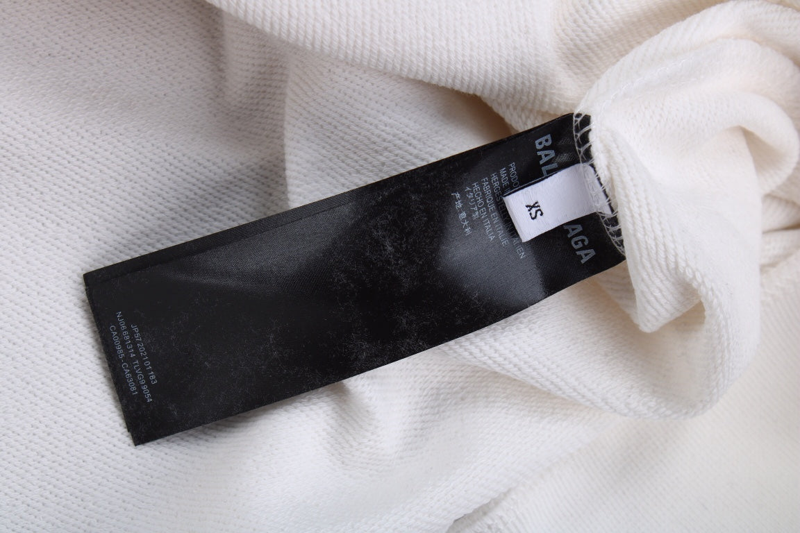 Sweat à capuche blanc Balenciaga