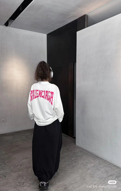 Sweat à capuche blanc Balenciaga