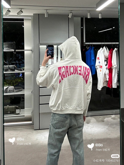 Sweat à capuche blanc Balenciaga