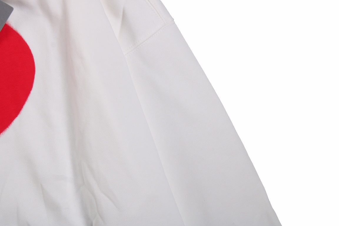 Sweat à capuche blanc Balenciaga avec motif « I Love »