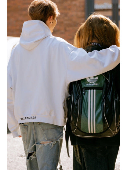 Sweat à capuche blanc Balenciaga avec motif « I Love »