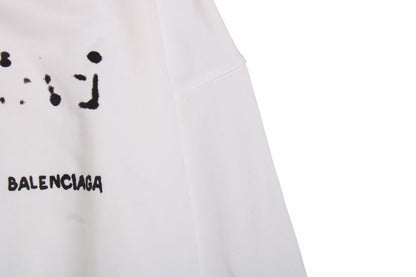Sweat à capuche Balenciaga blanc à logo