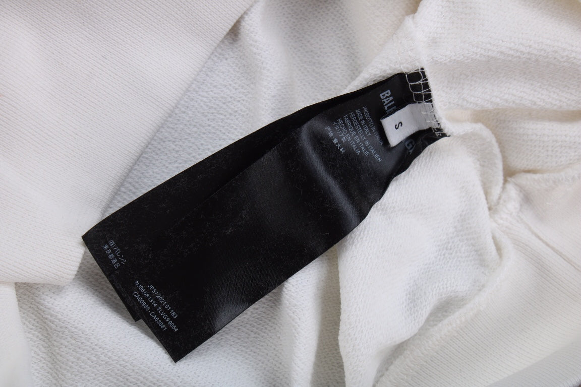 Sweat à capuche Balenciaga blanc à logo