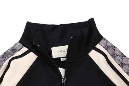 Veste de survêtement Gucci GG Supreme Stripe - Noire