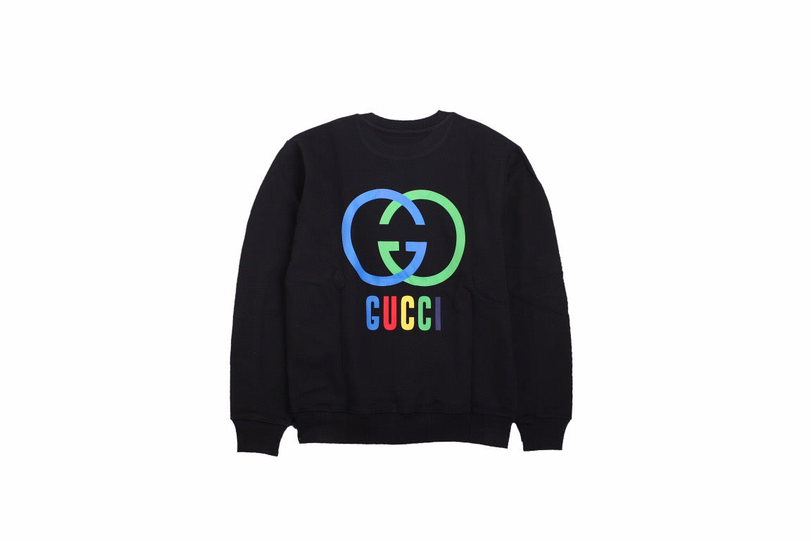Sweat-shirt Gucci à logo G entrelacé - Noir