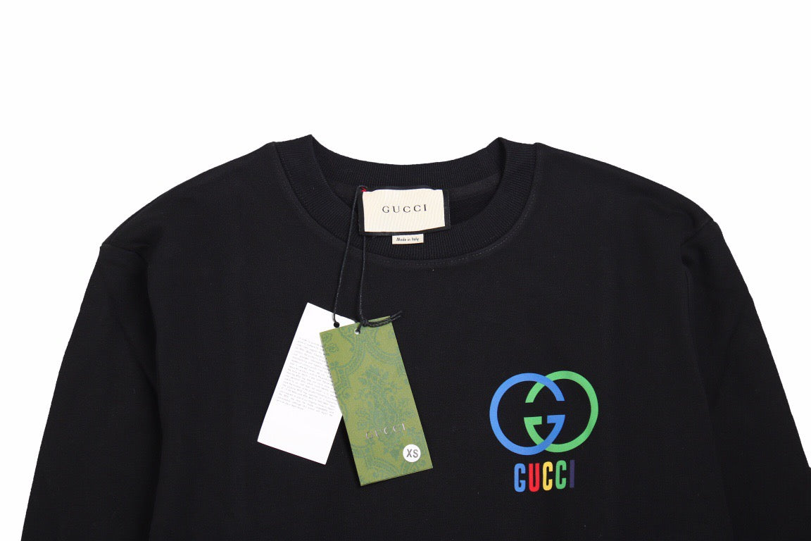Sweat-shirt Gucci à logo G entrelacé - Noir