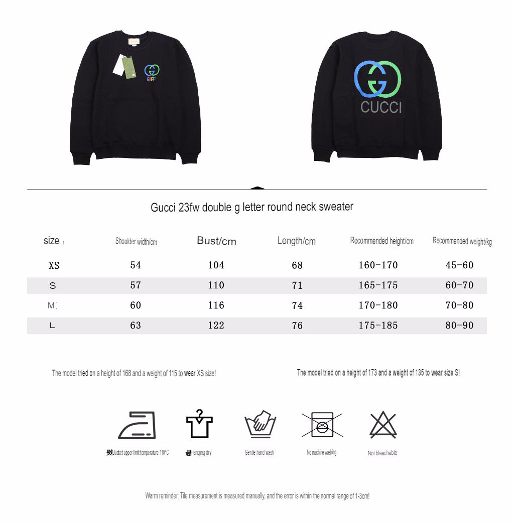 Sweat-shirt Gucci à logo G entrelacé - Noir