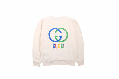 Sweat-shirt Gucci à logo G entrelacé - Crème