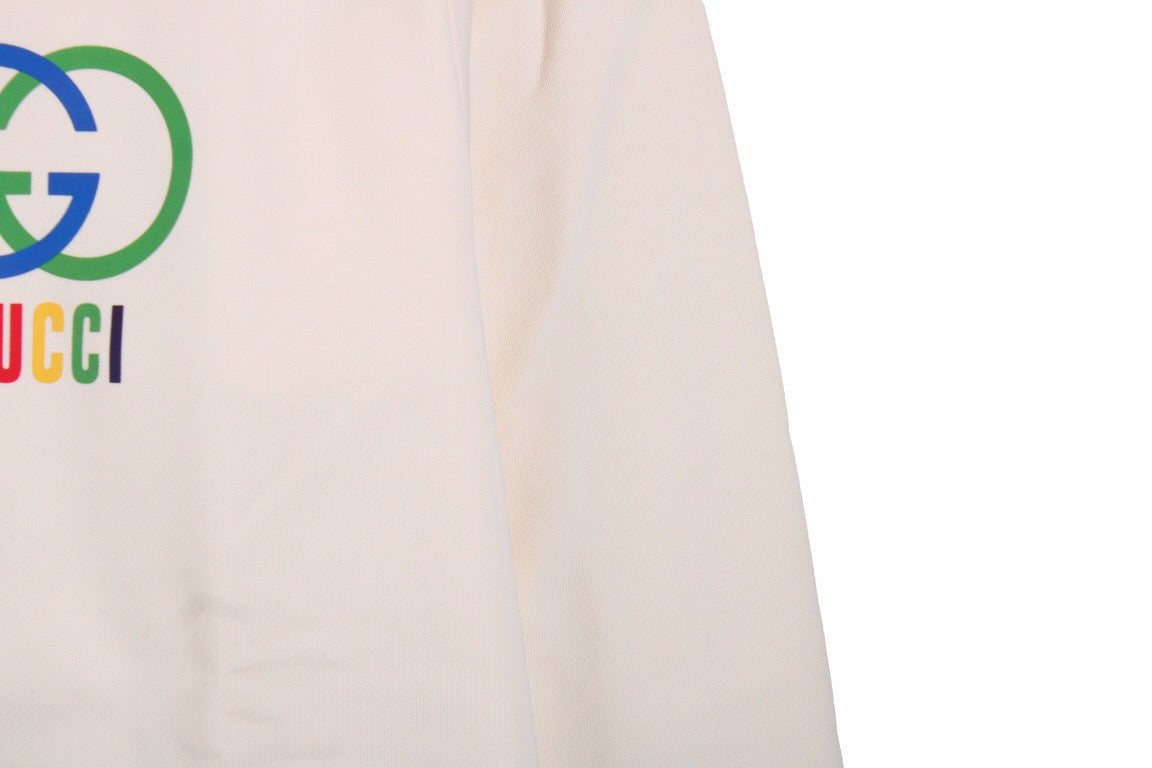 Sweat-shirt Gucci à logo G entrelacé - Crème