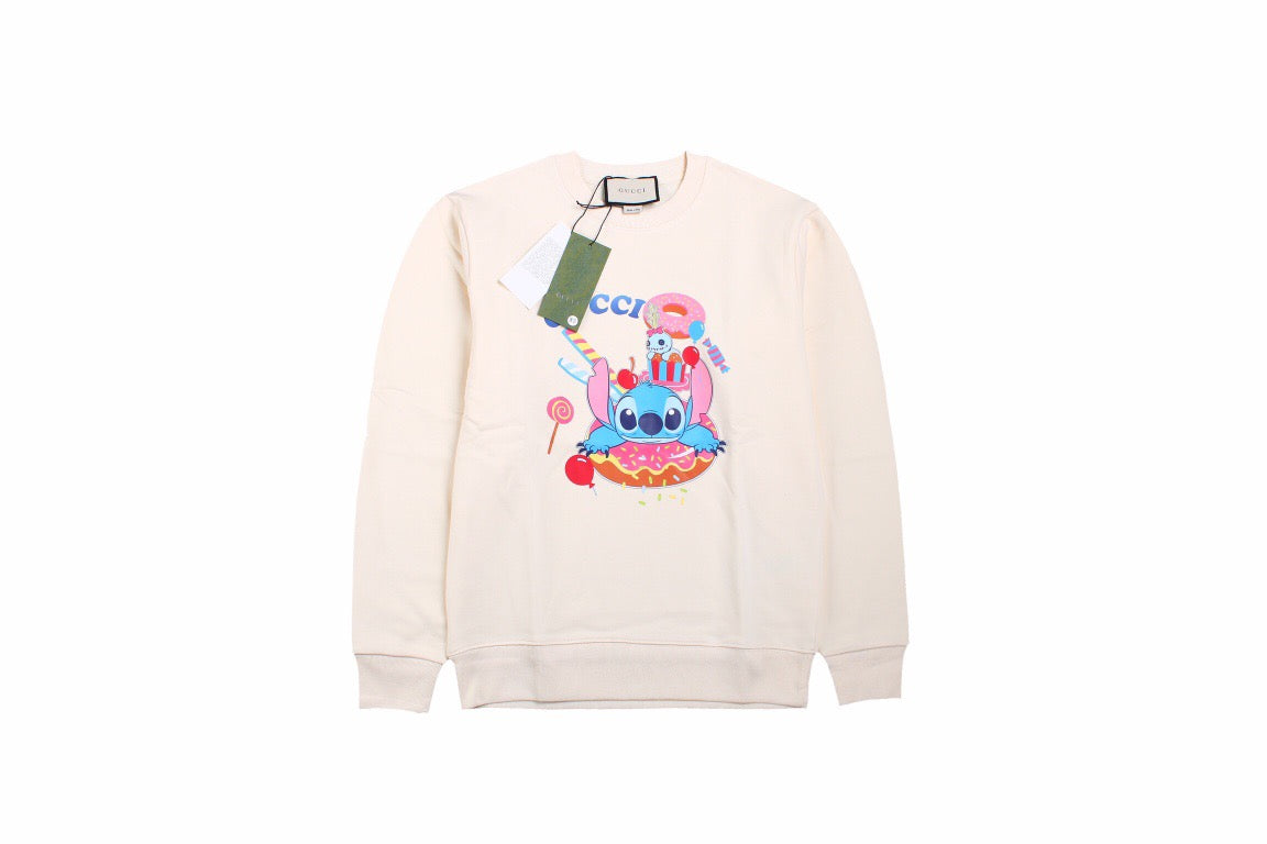 Sweat-shirt Gucci Stitch Donut - Crème
