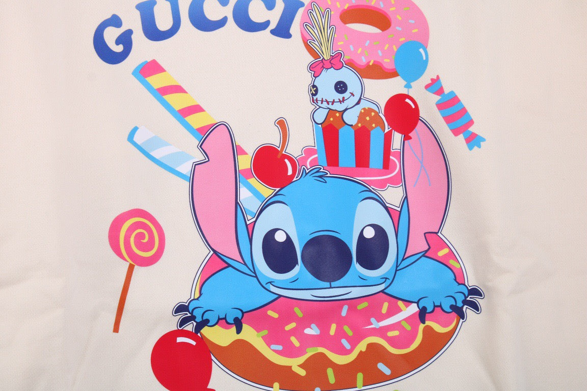 Sweat-shirt Gucci Stitch Donut - Crème