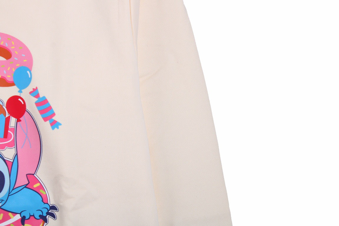 Sweat-shirt Gucci Stitch Donut - Crème