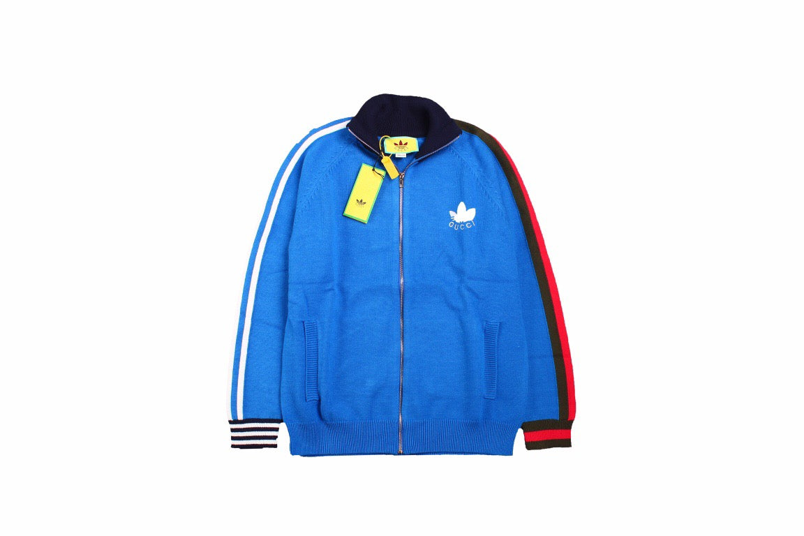 Veste de survêtement bleue Gucci x Adidas