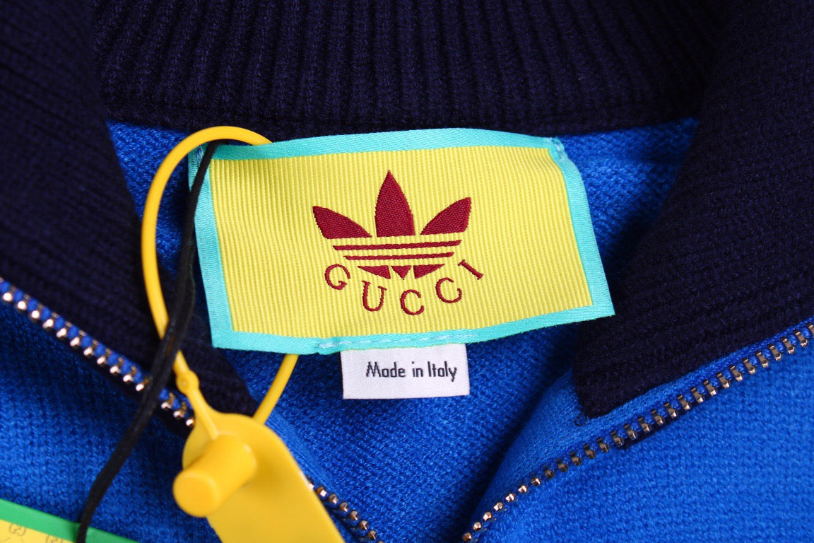 Veste de survêtement bleue Gucci x Adidas