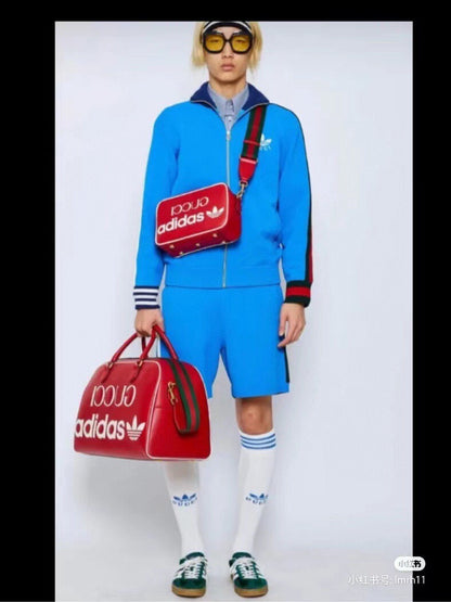 Veste de survêtement bleue Gucci x Adidas