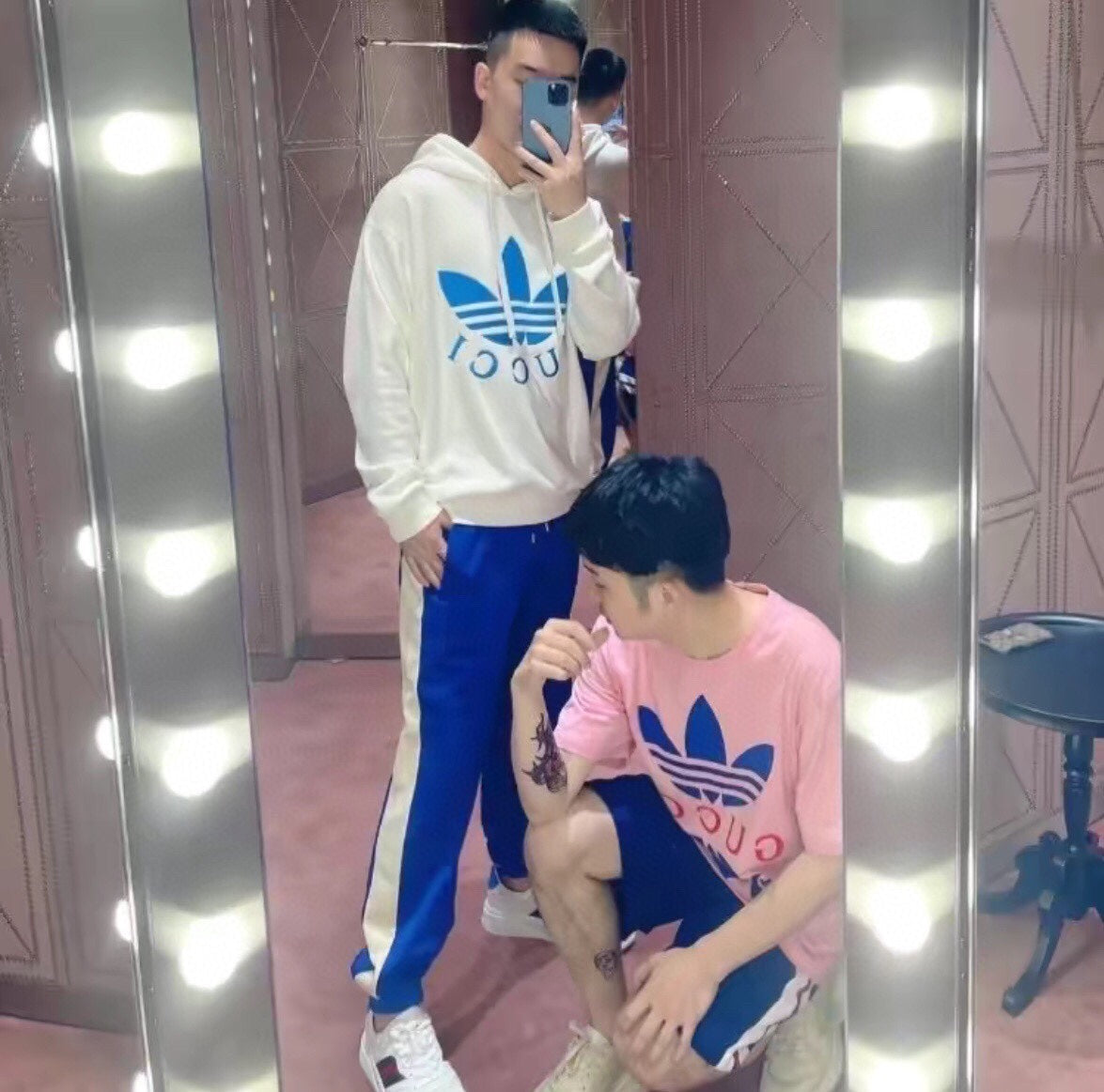 Sweat à capuche blanc Gucci x Adidas