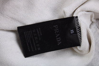 Sweat à capuche gris Prada Milano