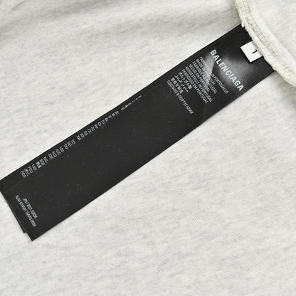 T-shirt graphique Balenciaga à logo rouge (gris)