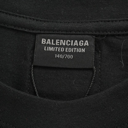 T-shirt graphique Balenciaga blanc à logo (noir)