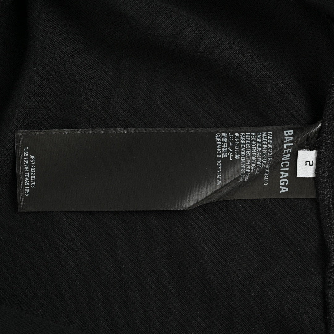 Polo noir Balenciaga à logo BB