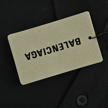 Polo noir Balenciaga à logo BB