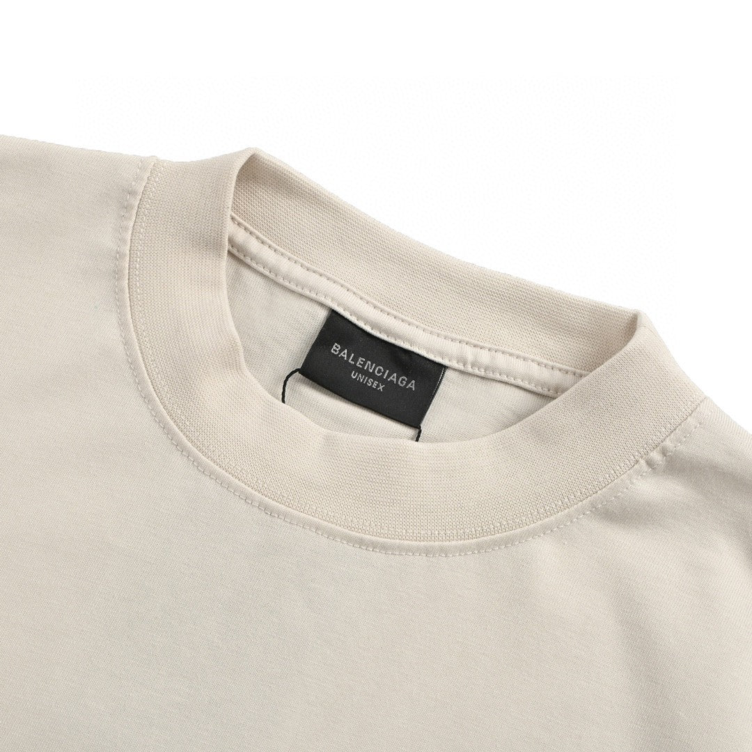T-shirt beige Balenciaga avec motif EREWHON
