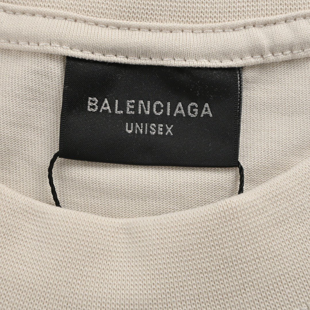 T-shirt beige Balenciaga avec motif EREWHON
