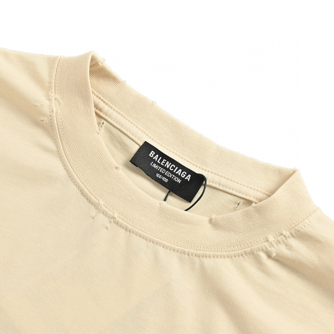 T-shirt beige Balenciaga à notes de musique