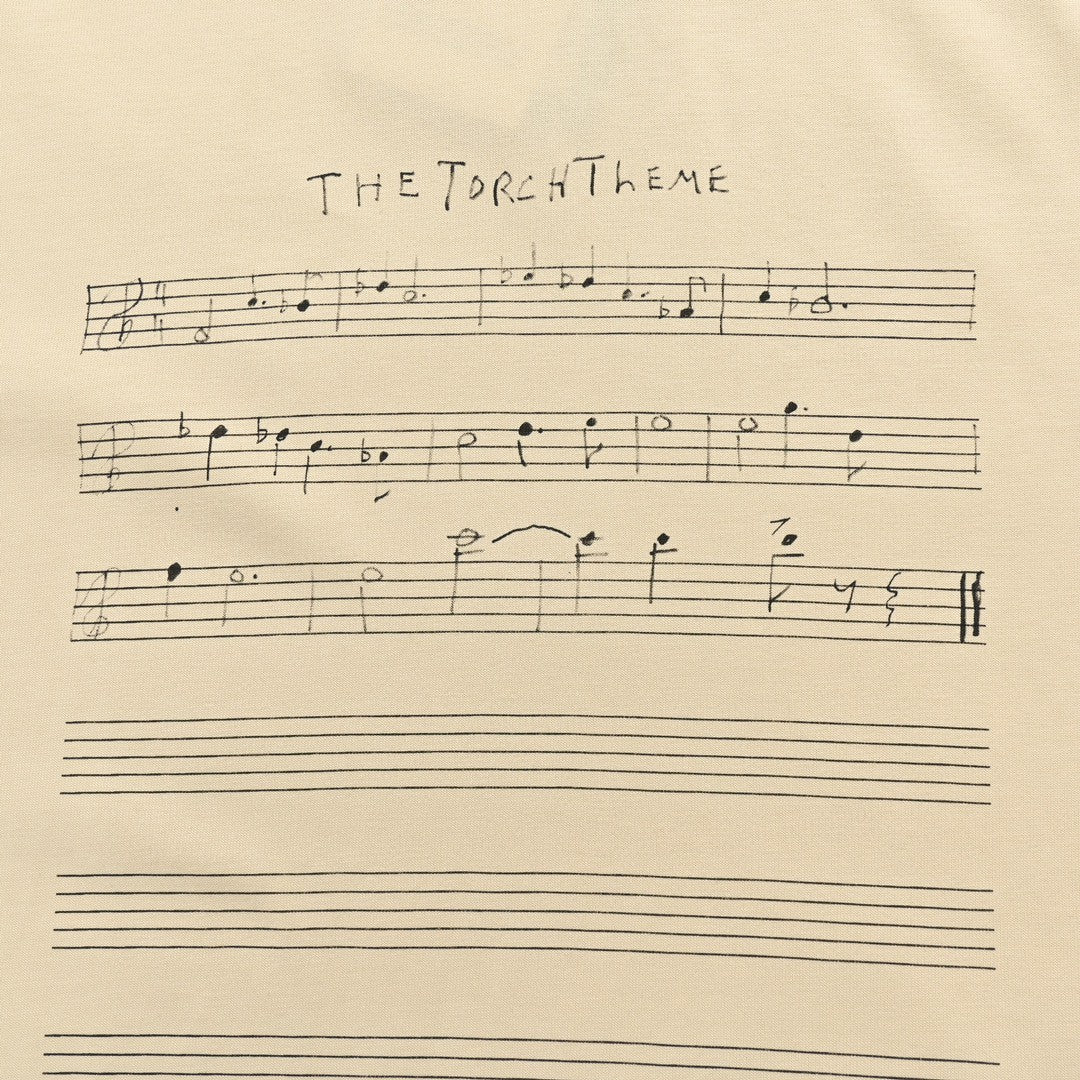T-shirt beige Balenciaga à notes de musique