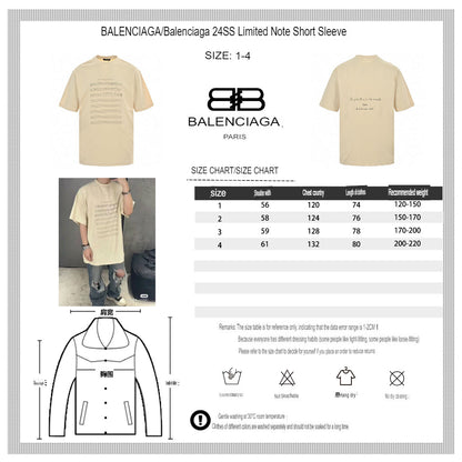 T-shirt beige Balenciaga à notes de musique