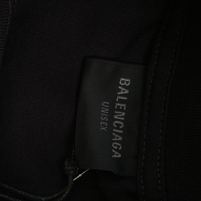 T-shirt noir Balenciaga avec détail d'étiquette