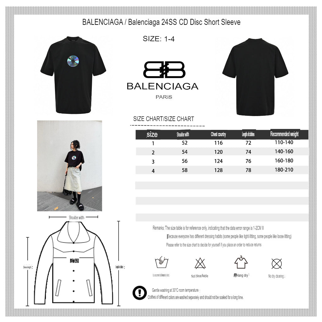 T-shirt noir Balenciaga CD Graphic