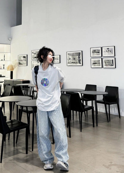 T-shirt blanc Balenciaga CD Graphic