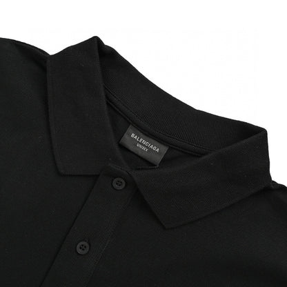 Polo Balenciaga à logo classique (noir)