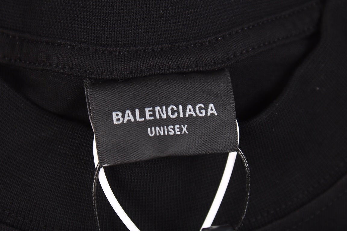 T-shirt Balenciaga à logo BB vieilli