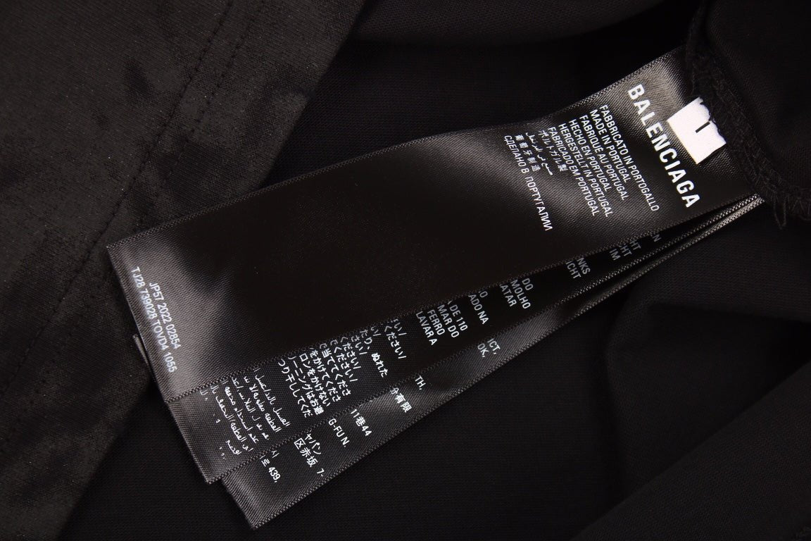 T-shirt Balenciaga à logo BB vieilli