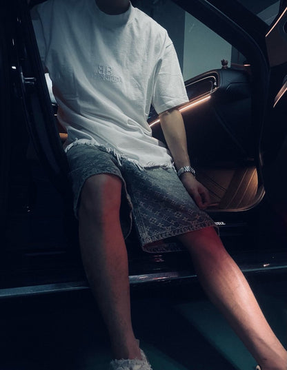 T-shirt Balenciaga à ourlet à franges