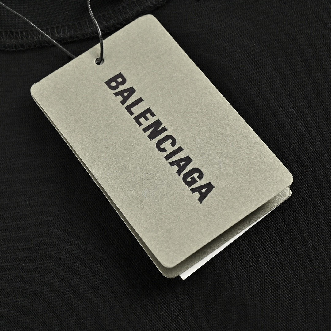 T-shirt noir graphique Balenciaga