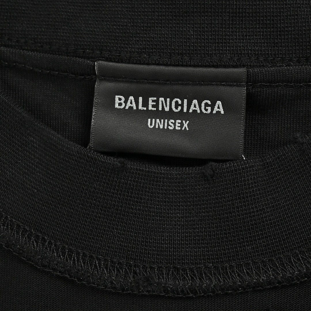 T-shirt noir graphique Balenciaga