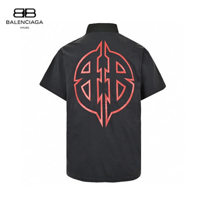 Chemise Balenciaga à logo imprimé au dos