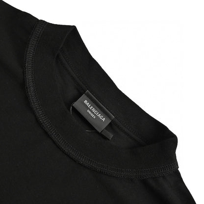 T-shirt noir Balenciaga à logo réfléchissant
